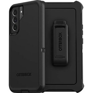 otterbox galaxy s22+ defender series case - black, rugged & durable, with port protection, includes holster clip kickstand