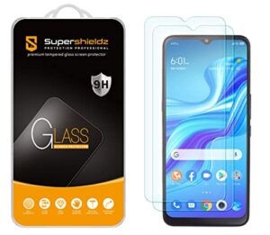 supershieldz (2 pack) designed for tcl 4x 5g / tcl 20 a 5g / tcl 20a 5g tempered glass screen protector, anti scratch, bubble free