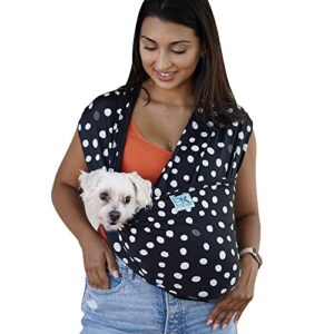 pet k’tan pet carrier for small to medium pets - cat and dog soft pet carrier sling - pawkadot, small