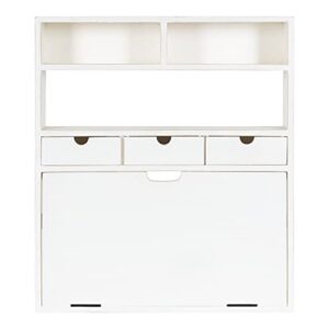 Kate and Laurel Georgie Wall Hanging Desk, 26x6x30, White