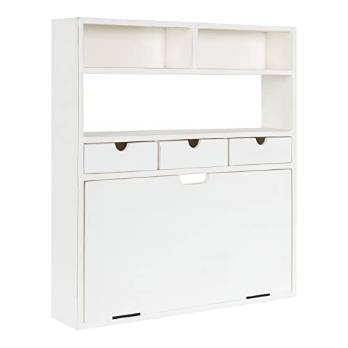 Kate and Laurel Georgie Wall Hanging Desk, 26x6x30, White