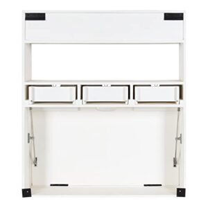 Kate and Laurel Georgie Wall Hanging Desk, 26x6x30, White