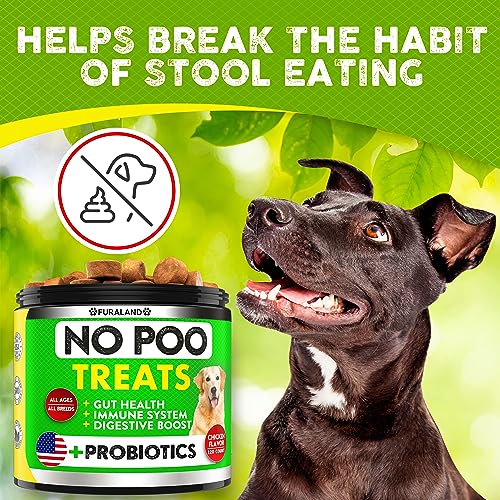 No Poo Chews - Coprophagia Stool Eating Deterrent for Dogs - Made in USA - Stop Eating Poop for Dogs - Prevent Dog from Eating Poop - Probiotics & Enzymes - Forbid for Dogs Chew