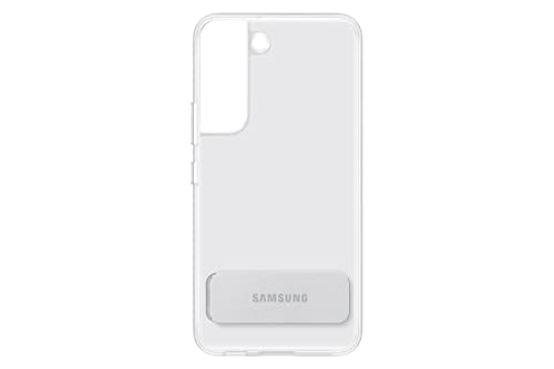 Samsung Electronics Galaxy S22 Clear Standing Cover, Protective Phone Case, Corner TPU Bumpers, PC Back Protection, Adjustable Viewing Angle, US Version, Transparent, (EF-JS901CTEGUS)