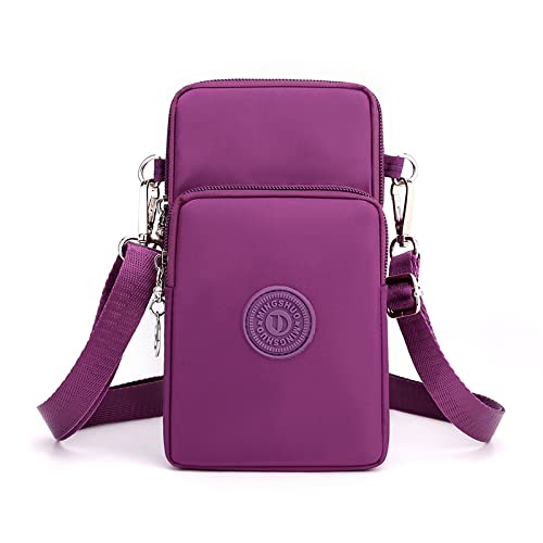 Cell Phone Crossbody Zipper Purse Armband Wallet Pouch for Samsung Galaxy S23 Ultra S23+ S22 Ultra S20 FE S10+ A54 A12 A33 A03 A12 A04S Note20 Ultra Moto G Power 2021 OnePlus 11 (Purple)