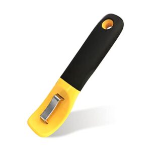 defutay corn cob stripper tool, grips corn peeler,corn cob cutter ,kitchen sheller with handle (yellow + black)