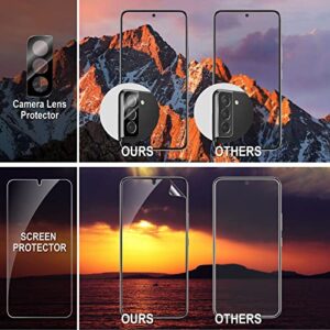 AACL Galaxy S22 Plus Screen Protector with Camera Lens Protector for Samsung Galaxy S22 Plus 5G,6.5Inch hybrid flim[7H][Fingerprint Unlock][Anti-Scratch][3 Pack + 2 Pack]