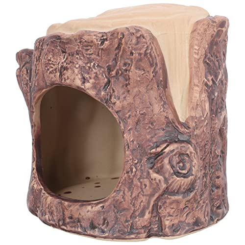 YARDWE Summer Squirrel Nest Ceramic Hamster Hideout Hamster House Chinchilla Mini Hut Small Animal Hideout Cave Critter Bath for Chinchilla Hamster Rat Gerbils Chinchilla Mini Hut