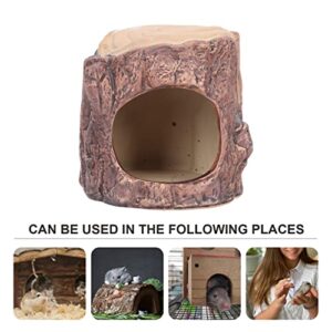 YARDWE Summer Squirrel Nest Ceramic Hamster Hideout Hamster House Chinchilla Mini Hut Small Animal Hideout Cave Critter Bath for Chinchilla Hamster Rat Gerbils Chinchilla Mini Hut