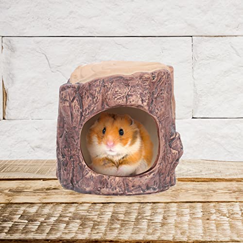 YARDWE Summer Squirrel Nest Ceramic Hamster Hideout Hamster House Chinchilla Mini Hut Small Animal Hideout Cave Critter Bath for Chinchilla Hamster Rat Gerbils Chinchilla Mini Hut