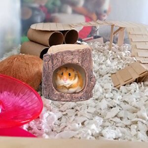 YARDWE Summer Squirrel Nest Ceramic Hamster Hideout Hamster House Chinchilla Mini Hut Small Animal Hideout Cave Critter Bath for Chinchilla Hamster Rat Gerbils Chinchilla Mini Hut