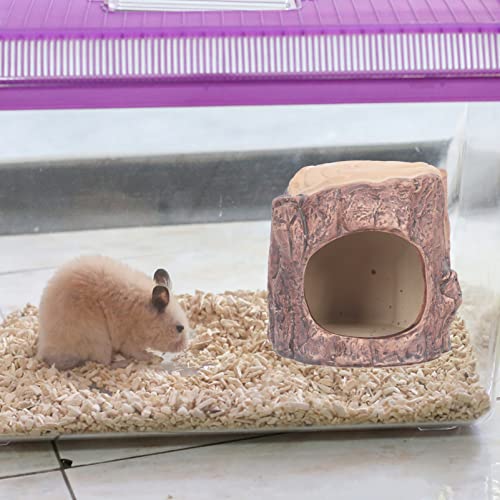 YARDWE Summer Squirrel Nest Ceramic Hamster Hideout Hamster House Chinchilla Mini Hut Small Animal Hideout Cave Critter Bath for Chinchilla Hamster Rat Gerbils Chinchilla Mini Hut