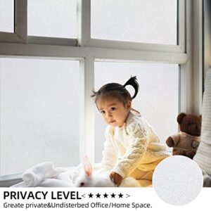 Static Clings Window Privacy Film Waterproof Cabinet Glass Window Clings Pure Frosted Translucent Glass Stickers for Office Home Improvement 17.7x18.7Inches