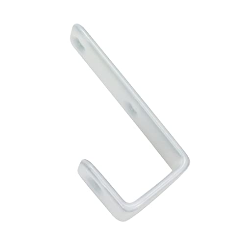 Mcredy 10 PCS Bed Ladder Hook 1" Inside Width Hooks L Shaped White with Screws