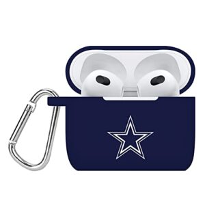 game time dallas cowboys silicone case cover compatible with apple airpods generation 3 battery case (navy)