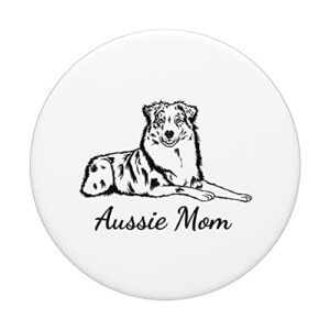 Aussie Mom Australian Shepherd Dog Mom PopSockets Swappable PopGrip