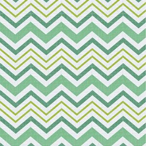 stitch & sparkles 100% cotton duck 45" width chevron lime print sewing fabric by the yard