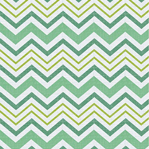 Stitch & Sparkles 100% Cotton Duck 45" Width Chevron Lime Print Sewing Fabric by The Yard