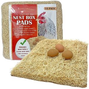 pecking order nest box pads (10 pack) - made from excelsior wood fibers