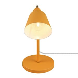 novogratz x globe 56083 16" desk lamp, matte orange, adjustable brass gooseneck, in-line on/off rocker switch, home office accessories, desk lamps for home office, home décor, adjustable lamp
