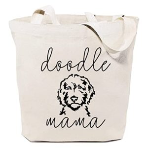 sauivd doodle mama eco-friendly cute tote bags cute dog lover gifts reusable canvas grocery shopping bag
