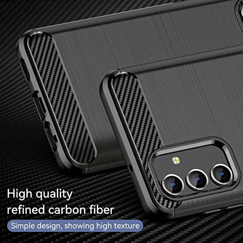 Samsung A13 5G Case,Galaxy A13 Case,with HD Screen Protector,Shock-Absorption Flexible TPU Bumper Cove Soft Rubber Protective Case for Samsung Galaxy A13 5G (Black Brushed TPU)