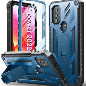 for Motorola Moto-G Power 2022 Case: Moto G Play 2023 Case Military Grade Heavy Duty Rugged Protection Shockproof Shell | Durable Dual-Layer Armor Design Tough Protective Cover Blue