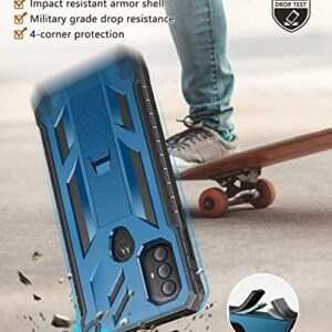 for Motorola Moto-G Power 2022 Case: Moto G Play 2023 Case Military Grade Heavy Duty Rugged Protection Shockproof Shell | Durable Dual-Layer Armor Design Tough Protective Cover Blue