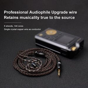 okcsc MMCX 3.5MM Cable,Upgraded Replacement Earphone Cable 8 Core Gold-Plated HiFi Earbud Replacement Extension Cable for SE535 SE535 SE425 KSE1500 W30 W40 Fiio f9 Fiio f9 pro FiiO FH1 K5 TIN T2