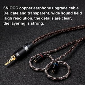 okcsc MMCX 3.5MM Cable,Upgraded Replacement Earphone Cable 8 Core Gold-Plated HiFi Earbud Replacement Extension Cable for SE535 SE535 SE425 KSE1500 W30 W40 Fiio f9 Fiio f9 pro FiiO FH1 K5 TIN T2
