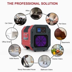 Abestorm Ozone Generator 15000mg/h, Portable Digital Commercial Ozone Machine Odor Removal Industrial Air Purifier for Car, Home, Hotels, Basement, Pets Room