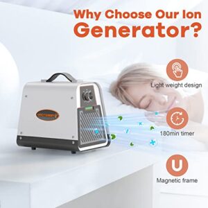 ABESTORM Ion-200 Ion Machine, Negative Ion Generator Can Efficient Neutralization of Unpleasant Odors, with Output - up to 30 Million Negative Ions/Sec, 2 Million Positive Ions/Sec for Rooms, Cars