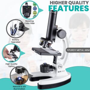 AmScope - M40-K-MDM35 IQCREW by 120X – 1200X Kid’s 85+ Piece Premium Microscope STEM Kit with Color Camera, Interactive Kid’s Friendly Software, Prepared and Blank Slides and More