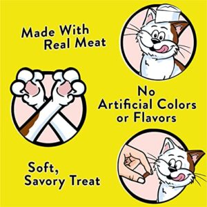 TEMPTATIONS Meaty Bites, Soft and Savory Cat Treats, Salmon Flavor, 4.12 oz. Pouch