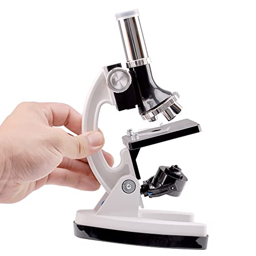 Starboosa Microscope 300X-1200X for Kids Beginners Lab Compound Monocular Microscopes with Optical Glass Lenses & LED Illumination - Microscope with Smartphone Adapter for Kids Beginner