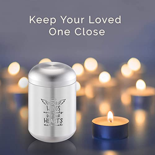 6 Pack Small Keepsake Urns for Human Ashes Mini Cremation Urns for Ashes Stainless Steel Memorial Ashes Holder