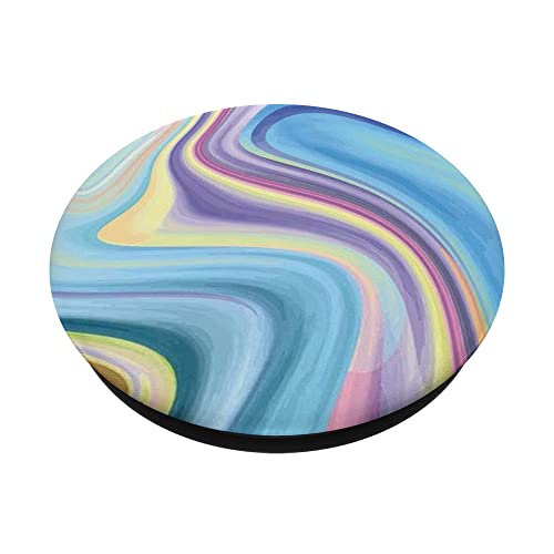 Yellow Purple Illustration Abstract Pattern Phone Popper PopSockets Swappable PopGrip