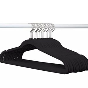 Member Mark Elite Quality Velvet Hangers - 50 Pack (Black)