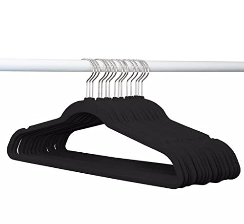 Member Mark Elite Quality Velvet Hangers - 50 Pack (Black)