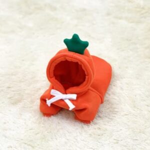 Dog Hoodies Pet Carrot Apparel Puppy Clothes Sweatshirt Doggie Outfits Cat Coat with Hat- Orange (Small)