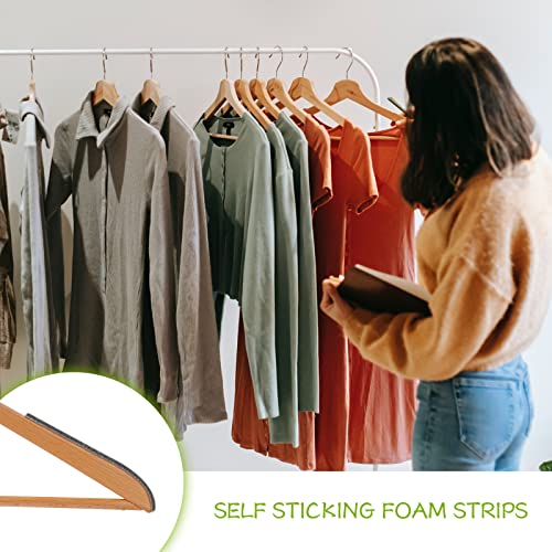 400 Count Tape Hanger Self Sticking Foam Hanger Protection Strips Adhesive Foam Strips Gray No Slip Hanger Strips Thin Hanger Grips Protection Garment Tape, Enough for 200 Hangers, 4 x 8/13 Inch