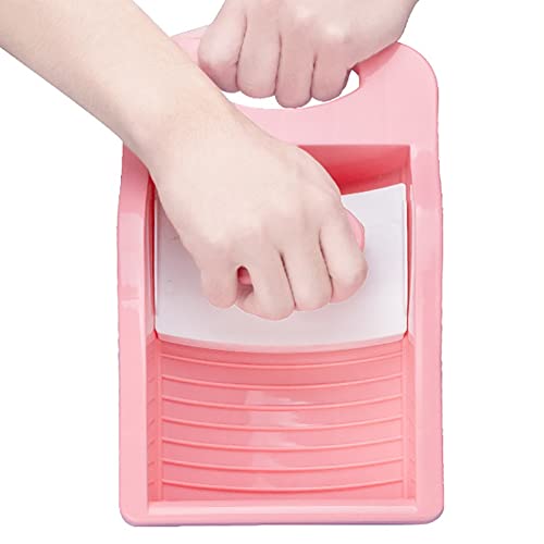 Washboard for Laundry, Personal Underwear Sock Washing Board Plastic Mini Hand Washing Machine for Hand Washing Diaper Clothes and Small Items