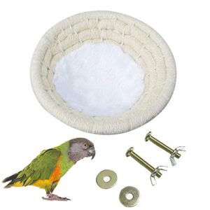 Liinmall Bird Nest Cotton Birdhouse Hangable for Parrots Pigeon Dove Rabbits Hamster and Other Small Animals Warm Winter