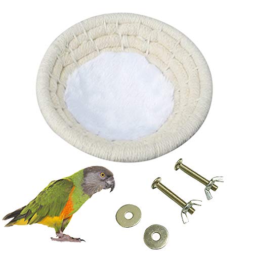 Liinmall Bird Nest Cotton Birdhouse Hangable for Parrots Pigeon Dove Rabbits Hamster and Other Small Animals Warm Winter