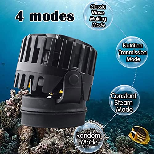 Slim6000 Mini Aquarium Wave Maker 1600 GPH Water Circulation Pump 5-30 Gallon Circulation Pump with Magnetic DC Powerhead and LED Display Controller for Saltwater Tank