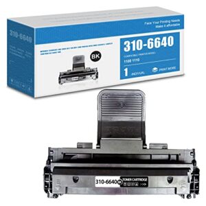 nort nicktoner compatible 310-6640 gc502 310-7660 j9833 black toner cartridge replacement for dell 1100 1110 printer toner cartridge (black, 1 pack)