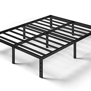 Mombinus 14 Inches Tall Queen Metal Platform Bed Frame/Heavy Duty Steel Slat Support/Noise Free/Easy Assembly/No Box Spring Needed Black