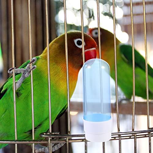 STOBOK 4 pcs Bird Feeder Drinker Set Plastic Water Dispenser Cage Automatic Parrot Drinking Feeder for Parrot Parakeets Canaries Finches Budgie