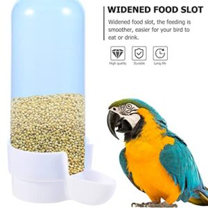 STOBOK 4 pcs Bird Feeder Drinker Set Plastic Water Dispenser Cage Automatic Parrot Drinking Feeder for Parrot Parakeets Canaries Finches Budgie