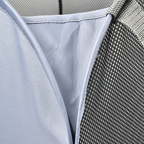 PASHOP Pop-Up Laundry Hampers, Collapsible Strong Mesh Popup Laundry Hamper with Durable Handles Folding Pop-up Clothes Laundry Basket (2pcs/Black+Grey)